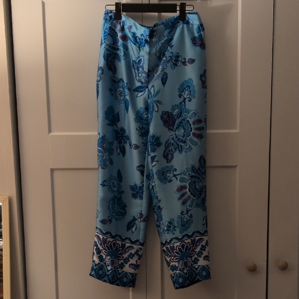Magaschoni Blue Floral Men's Pants